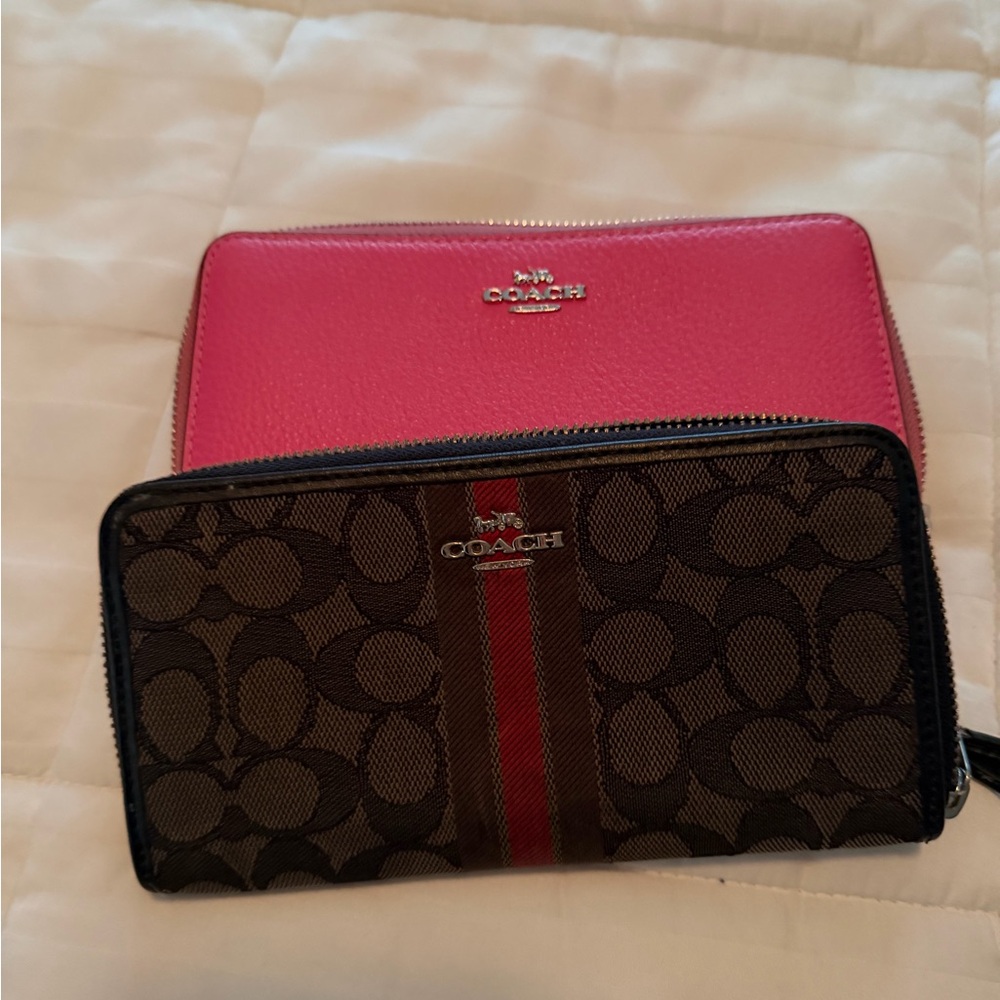 Coach Pink and Brown Wallet Duo - Picture 2 of 6